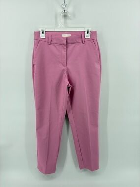 Cropped Pink Tailored Trousers